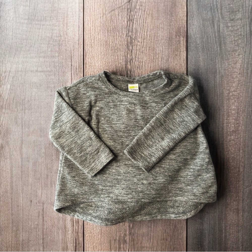 Gray Kids Long Sleeve Shirt